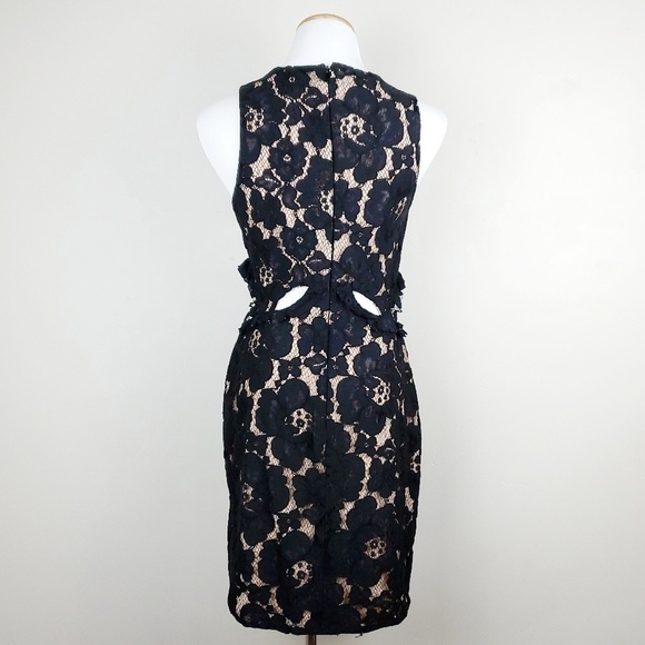 Wayf Women's Large Black Drake Cutout Lace Sleeveless Mini Cocktail Dress - Picture 5 of 5